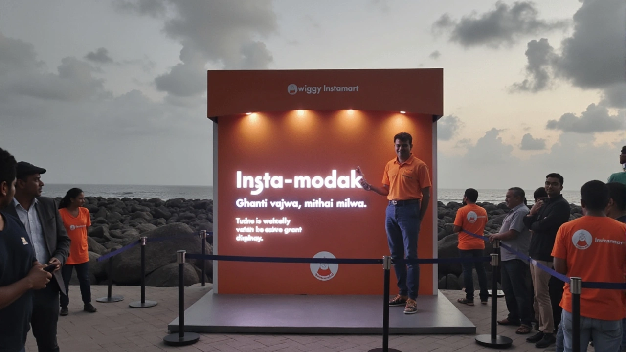 मुंबई में गणेश उत्सव के लिए Swiggy Instamart ने स्थापित किया फ्री मोदक डिस्पेंसर