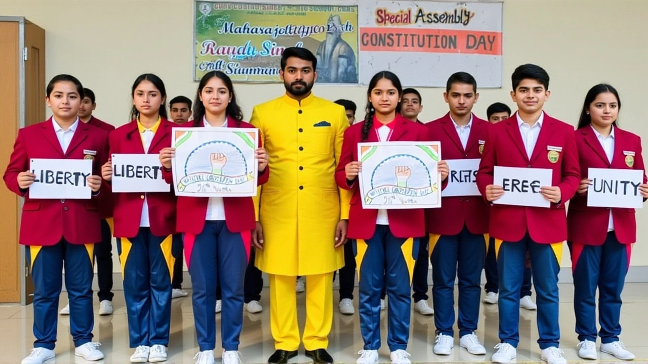 संविधान दिवस पर देशभर के स्कूलों में छात्रों ने ली प्रस्तावना की शपथ